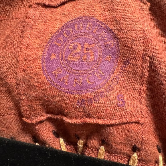 Double D Ranch Long Sleeve Top Huron Valley Fringe Horse Butterfly Top S - Picture 4 of 10